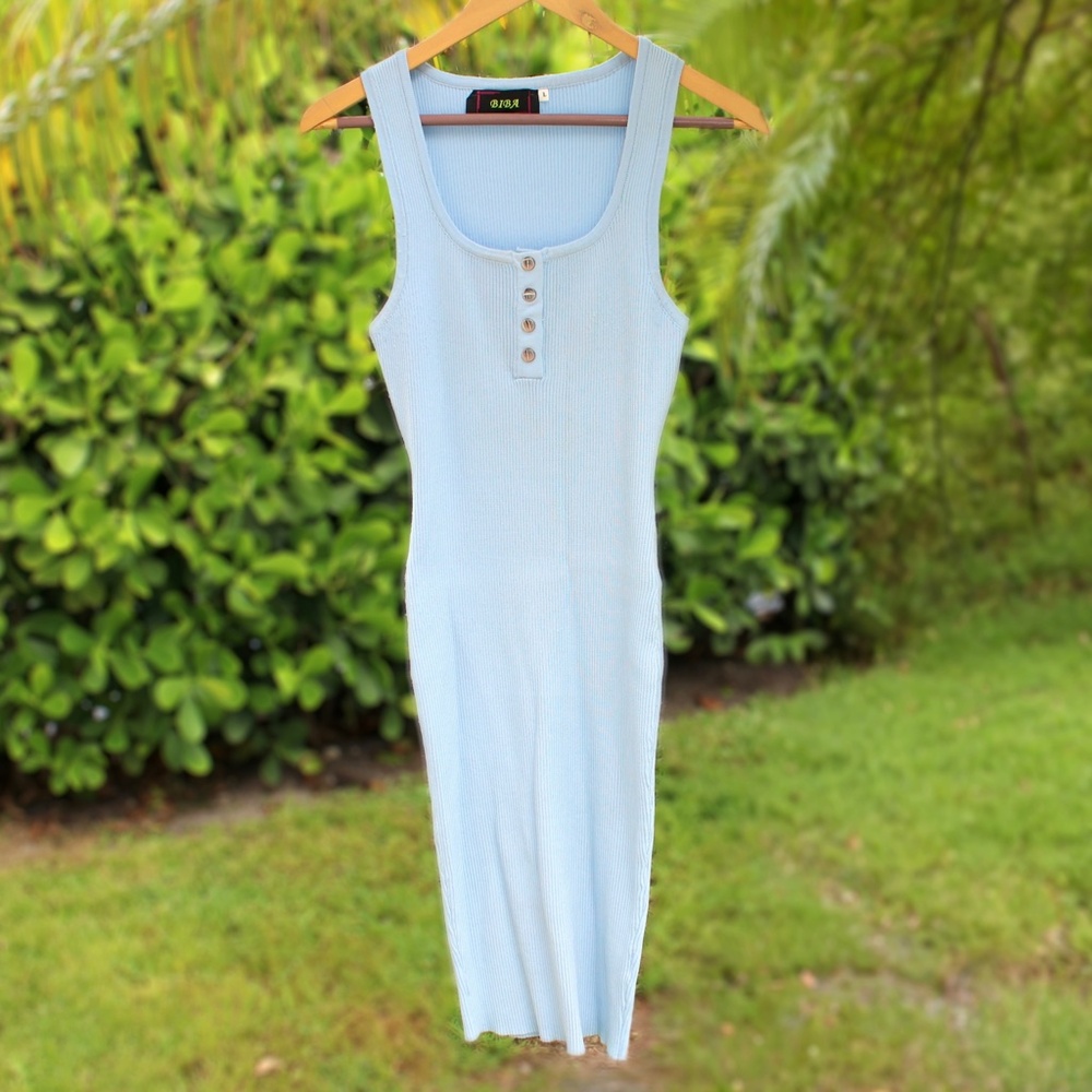 Baby Blue Body-con Dress